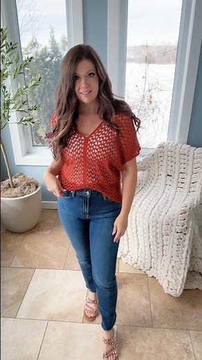 Easy Lace Stitch Crochet Summer Top made from 2 rectangles #diyfashion #summertop #crochetpattern