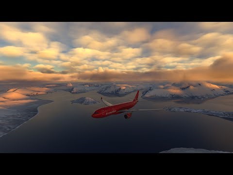 MSFS Copenhagen Kastrup to Spectacular Nuuk in Greenland (EKCH-BGGH) BATC 4K Airbus A330-200GE