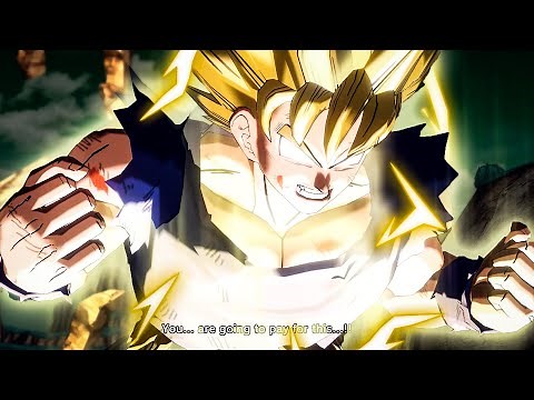 Goku Transforms into a Legendary Super Saiyan (LSSJ)