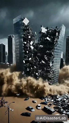 Disaster Simulation Building Collapse in a Floode