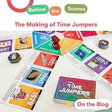 Let's travel back in time to uncover fun facts and find out how the new Social Sciences & Studies game, Time Jumpers, came to life! On the blog: https://bit.ly/timejumpersbts-fb | SimplyFun