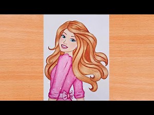 How to draw a Barbie || Easy Tutorial for beginners || Step by step / How to Draw a BARBIE girl