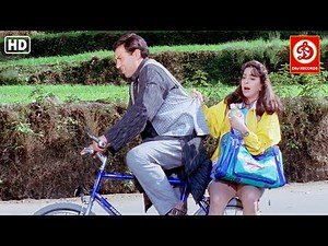 बुड्ढे साईकिल आराम से चला रास्ते में खड्डे बहुत ज्यादा है - सनी देओल- जूही चावला अर्जुन पंडित सीन्स