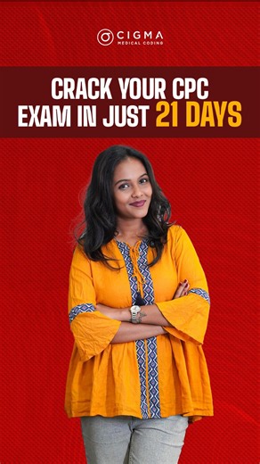 Cigma Medical Coding Coimbatore on Instagram: "Join our 21 days CPC Exam Preparation Program & get ready to ace it! 🚀 ✅ Mock Exams ✅ Discussion Classes ✅ Revision Sessions ✅ Placement Assistance ✅ Exam Registration Support 🎯 Join Now & Fly High in Your Career! 🌐 www.cigmamedicalcoding.com . . . #CigmaMedicalCoding #MedicalCoding #MedicalCodingExam #AAPC #CareerGrowth"