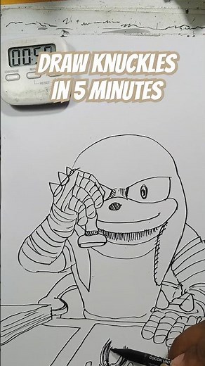 Draw knuckles meme approved in 5 minutes #sketch #drawing #meme #sonic #knuckles