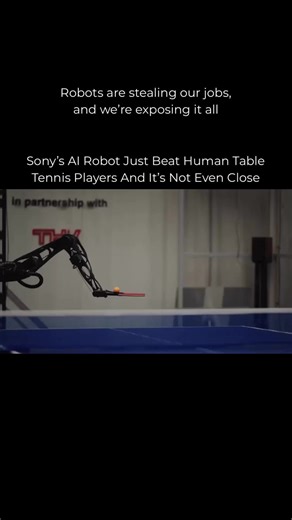 Sony AI has built a table tennis system that can outperform elite human players in real matches, and the gap comes down to speed. The robot reacts in around 20 milliseconds, while top human players take closer to 200. That difference means it can track, predict, and return shots before a human can fully process them. Behind it is a combination of nine high-speed cameras and event-based vision sensors, tracking the ball with millimeter accuracy and reading spin at extreme speeds. It’s not guessin