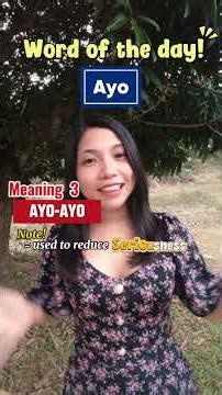 Word of the day ☀️"AYO#bisaya #cebuano #Cebu #vocabulary #philippineslanguage #fyp