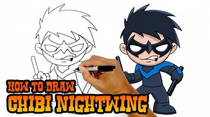 How to Draw Chibi Nightwing