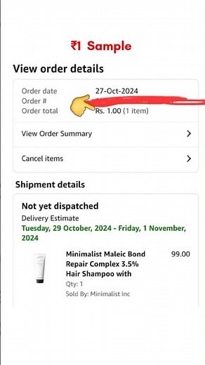 Amazon 1rs Sample 🥳 #sample #loot #lootoffer #lootoffertoday #amazon #samplepack #samples