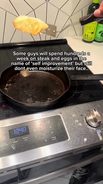 You’ll drop $$$ on steak and eggs but skip moisturizer—where’s the logic? Let us know 🍳🧴 #MensSkincare #FixYourFace #GlowUp