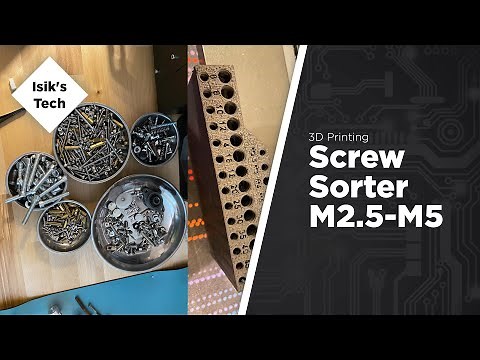 Designing a Screw Sorter for M2.5/M3/M4/M5 Screws