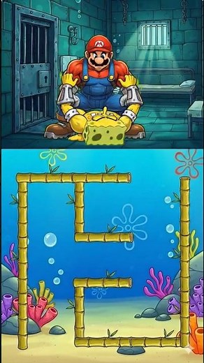 Super Mario vs. Buff SpongeBob: Who is Stronger? 🍄 #Mario #SpongeBob #Nintendo #Animation #Gaming