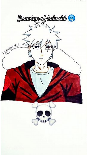 drawing of kakashi☠️|#shorts