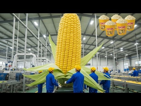 Inside the Popcorn Factory: How Popcorn Is Made | Full Industrial Production Process