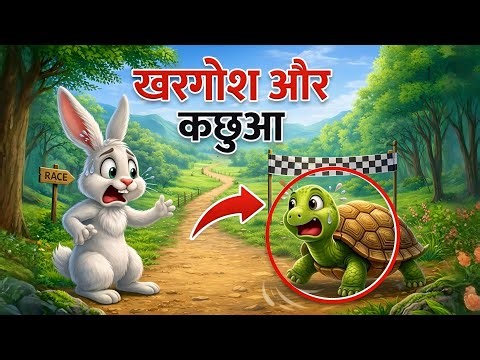 घमंडी खरगोश की हार 😲 | कछुए ने कैसे जीती रेस | Moral Story in Hindi | Rabbit vs Turtle Race