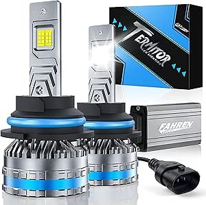 FAHREN 9007/HB5 Fog Light Bulbs, 120W 32000 Lumens Bright Lighting Bulbs, 6500K Cool White Headlight IP68 Waterproof, Quick Installation, Pack of 2