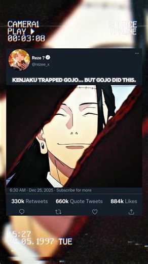 Kenjaku trapped Gojo… but Gojo did THIS 💀 || jujutsu kaisen || #anime #animeedit #shorts