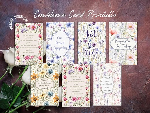 Condolence Card Printable Sympathy Card Loss of Loved One Sorry for Your Loss Comfort Care Christian Greeting Card Printable PNG 4x6 Inch - Etsy
