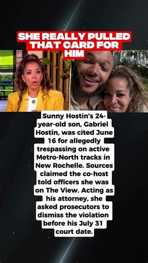 Sunny Hostin name-drops The View after son’s citation 💥