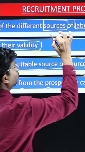 Learn Recruitment process in Staffing in 40 seconds | Class 12 Business studies Board exam 2026.