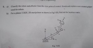 a) Classify the robot end-effector from the viewpoint of contro... | Filo