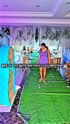 BTS OF AN 80th BIRTHDAY SETUP #eventplanner #decoration