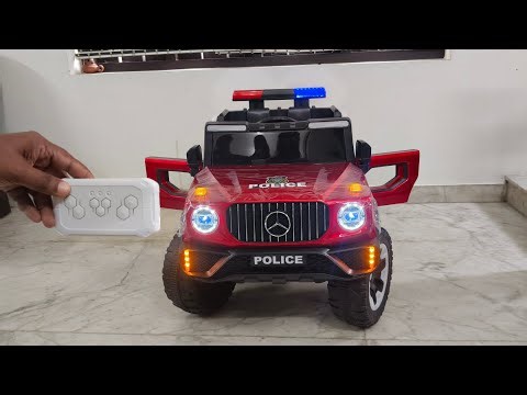 RC Benz Police SUV Unboxing + Lights & Remote Test| RIDE ON JEEP [ASMR]| TOY WALLAH🔥🔥