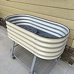 Vego garden 2' x 4' Raised Garden Bed with Legs and Wicking Cell System - S Series, Perfect for Gardening Vegetables, Herbs, & Flowers - Outdoor & Indoor Elevated Planter Box -Modern Gray