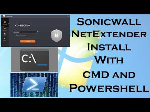 Install Sonicwall NetExtender with CMD and PowerShell