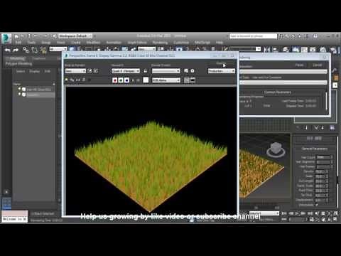 3Ds Max Fast Grass Tutorial with Hair and Fur Modifier