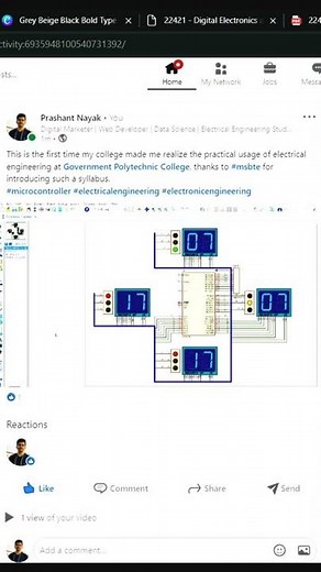 Traffic Light Control Project Simulation using 8051 Microcontroller #electricalcengineering