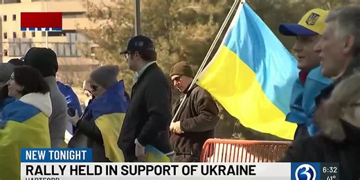 Rally held in support of Ukraine