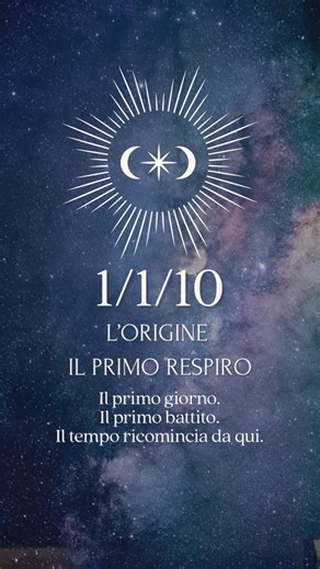 Giusy Fanelli · Custode di Memorie Ancestrali on Instagram‎: "✨ PORTALE 1·1·10 ✨ L’Origine – Il Primo Respiro Il 1·1 è l’inizio assoluto. Non nasce da una fine, non risponde a un passato. È il momento in cui la vita dice semplicemente: sono. Due Uno si incontrano e generano presenza. Identità. Direzione. Scelta. Non c’è ancora strada, ma c’è già un passo. L’anno vibra nel 10. Il cerchio è completo e, proprio per questo, può tornare a essere seme. Dal compimento nasce una nuova forma. Dal silenzi