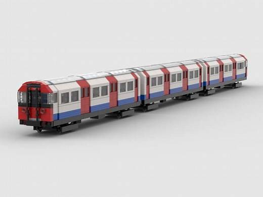 LEGO MOC-163815 Non-motorised London Underground 1973 Stock Tube Train (Train 2023)