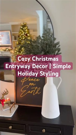 Cozy Christmas Entryway Decor | Simple Holiday Styling