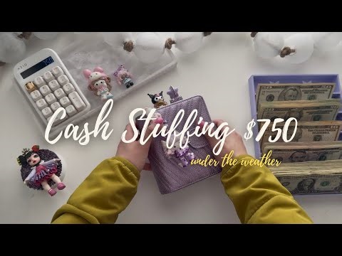 Cash Stuffing $750: Bills, 100 Envelope Challenge & Other Envelopes