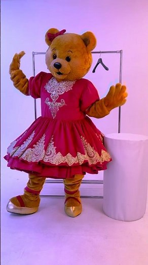 Girl Teddy Bear Mascot Costume 🧸 | Cute & Fun Character for Events ✅