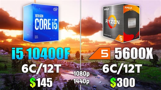 Core i5 10400F vs Ryzen 5 5600X - How big is the difference in 1080p & 1440p?