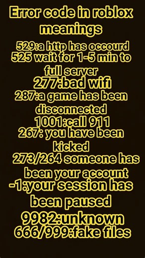 error code roblox meanings