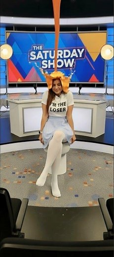 Girl in White Tights Gunged with Custard & Chocolate for Losing on Gameshow