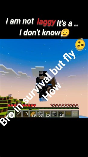 I am Flying on survival in Minecraft i am not laggy