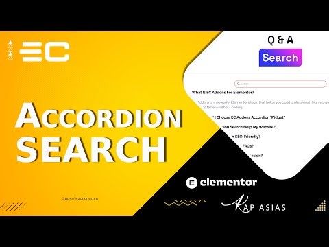 Accordion with Search in Elementor 🔍 | FAQ & QA Search Made Easy | EC Addons