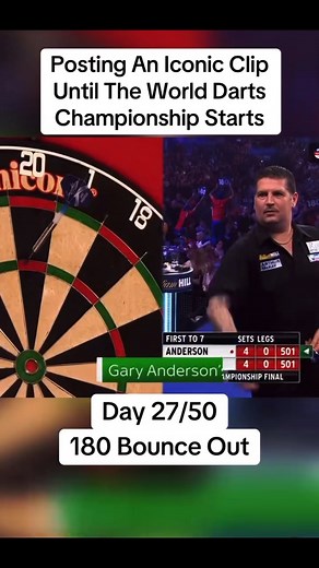 Gary Anderson 180 Bounce Out In World Darts Championship Final VS Phil Taylor. #Darts #Littler #WorldDartsChampionship | World Sport News