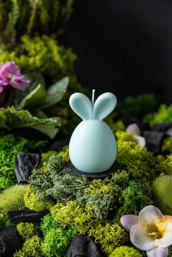Bunny Egg Candle – Minimal Spring Decor / Vela Huevo Conejo – Decoración Primavera / Rabbit Egg Candle – Spring Decoration - Etsy
