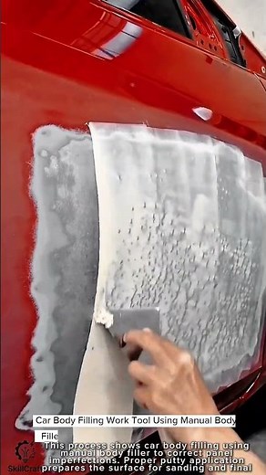 Car Body Filling Work Tool Using Manual Body Filler #worktool