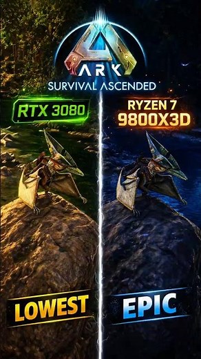Graphics Comparison | ARK: Survival Ascended | LOW vs. EPIC (RYZEN 7 9800X3D + RTX 3080)