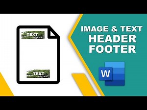 How to add image and text in header and footer in word