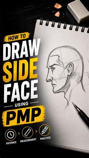 How to Draw PERFECT Side Face 😳🔥 (Easy Trick) #shorts