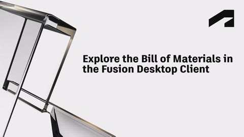 Fusion Manage – Bill of materials - Explore the bill of materials in the Fusion desktop client | Autodesk