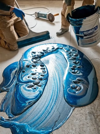 From Trash to Spa 🗑➡️🏝 Pebble-Fish Epoxy Bathroom Reveal 🐠🕯 . . . #satisfying #timelapse #bathroomtransformation #beforeandafter #luxurybathroom